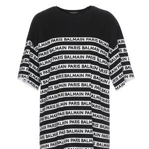 Balmain Paris Black/White Striped T-Shirt (Size: EU 36)